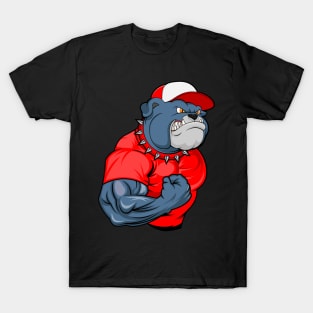 Angry bulldog as a bodybuilder T-Shirt